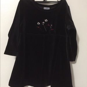 OshKosh B’gosh Girls Sz 3T Black Long Sleeve Dress